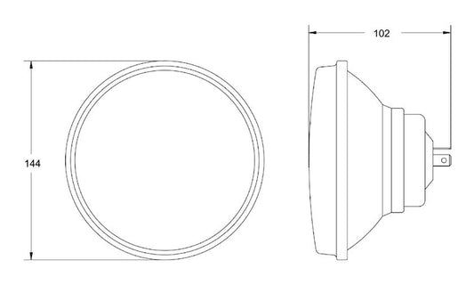 135mm H4 High/Low Beam Headlamp Kit by Hella