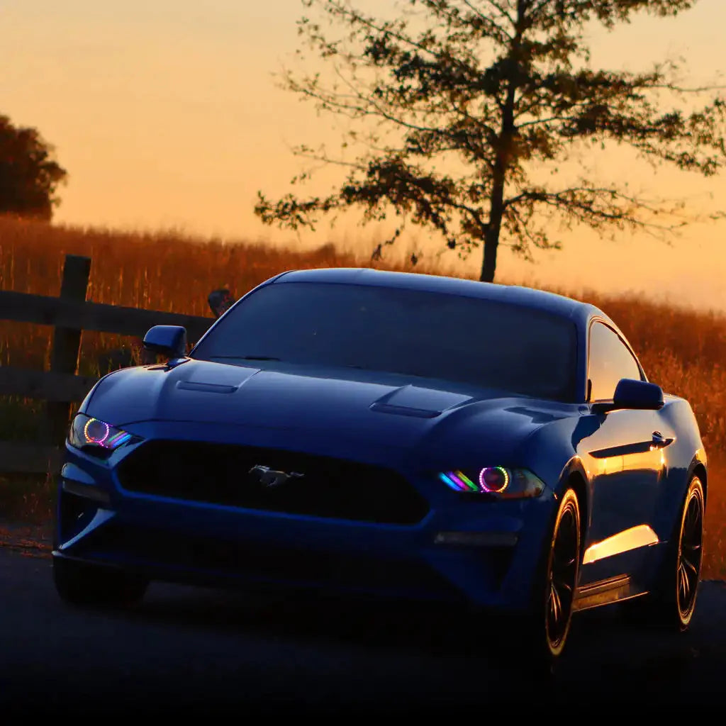 ORACLE Lighting 2018-2023 Ford Mustang Dynamic ColorSHIFT DRL Upgrade w/Halo Kit & Sequential Turn Signal by ORACLE Lighting