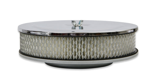 Mr. Gasket Air Cleaner - 9 Inch Diameter x 2-3/4 Inch Tall - Chrome by Mr Gasket