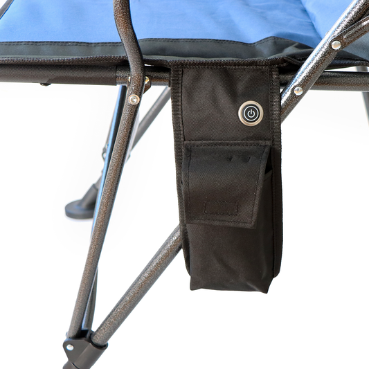 Pittman Outdoors Heated Camping Chair - Black/Blue by AirBedz