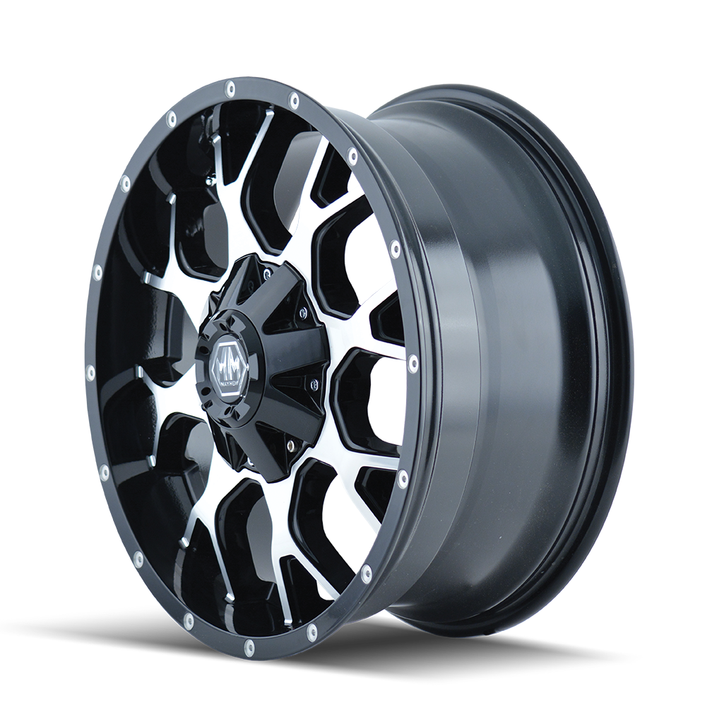 MAYHEM WARRIOR 8015 GLOSS BLACK MACHINED 20X9 6-135/6-139.7 18MM 106MM by Mayhem