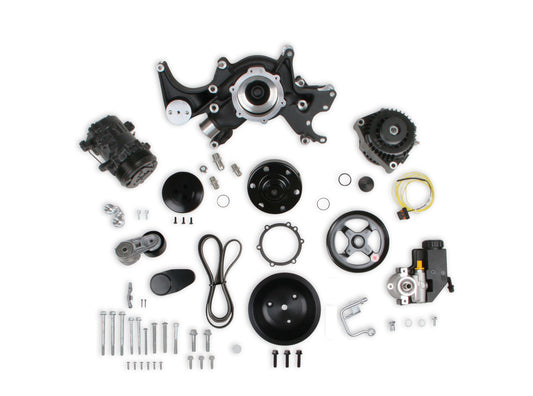 Big Block Chevy Mid-Mount Complete Accessory System- Black Finish by Holley