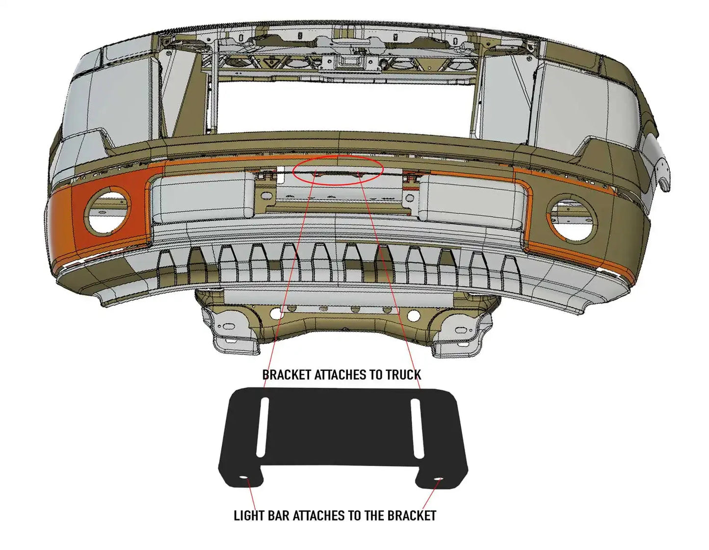 2009-2017 Ford F-150/F-250/F-350 Super Duty Bumper Mount Bracket by ORACLE Lighting