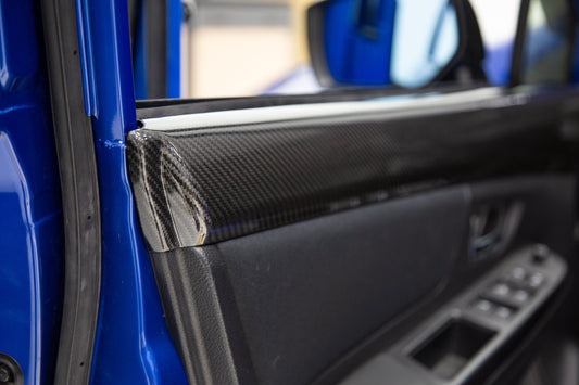 OLM LE Dry Carbon Front Door Trim Upper Panels - 2015-2021 WRX / STI by OLM