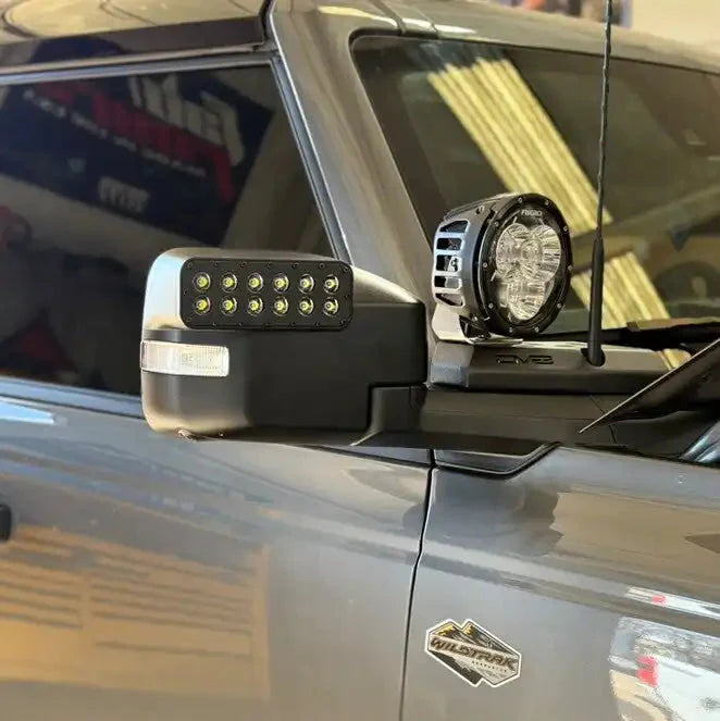 2021-2026 Ford Bronco LED Off-Road Side Mirrors - Peripheral Ditch Lights (2200+ Lumens) by ORACLE Lighting
