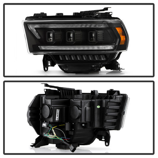 (Spyder Apex) High-Power LED Module (Low Beam) Equipped Headlights - Black by Spyder Auto