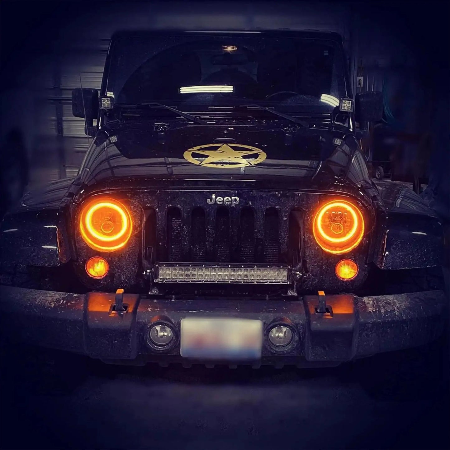 2007-2018 Jeep Wrangler JK Switchback LED Halo Headlights- DRL and Turn Signal by ORACLE Lighting