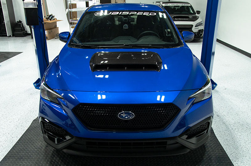 OLM LE Oversize Carbon Fiber Hood Scoop Cover - 2022+ WRX by MYX Automotive