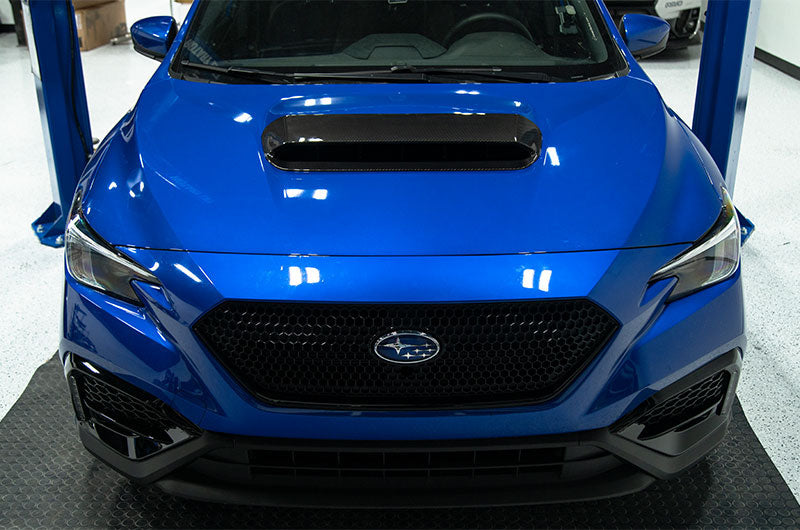 OLM LE Carbon Fiber Hood Scoop Cover - 2022+ WRX by MYX Automotive