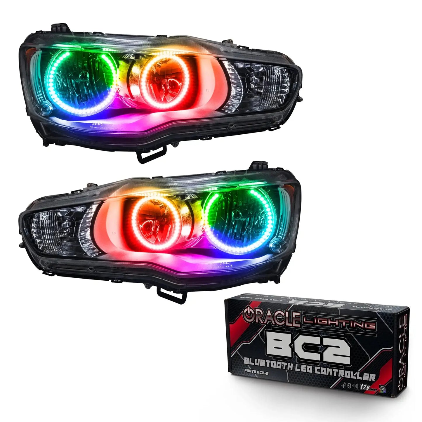 ORACLE Lighting 2008-2017 Mitsubishi Lancer Pre-Assembled Halo Headlights by ORACLE Lighting