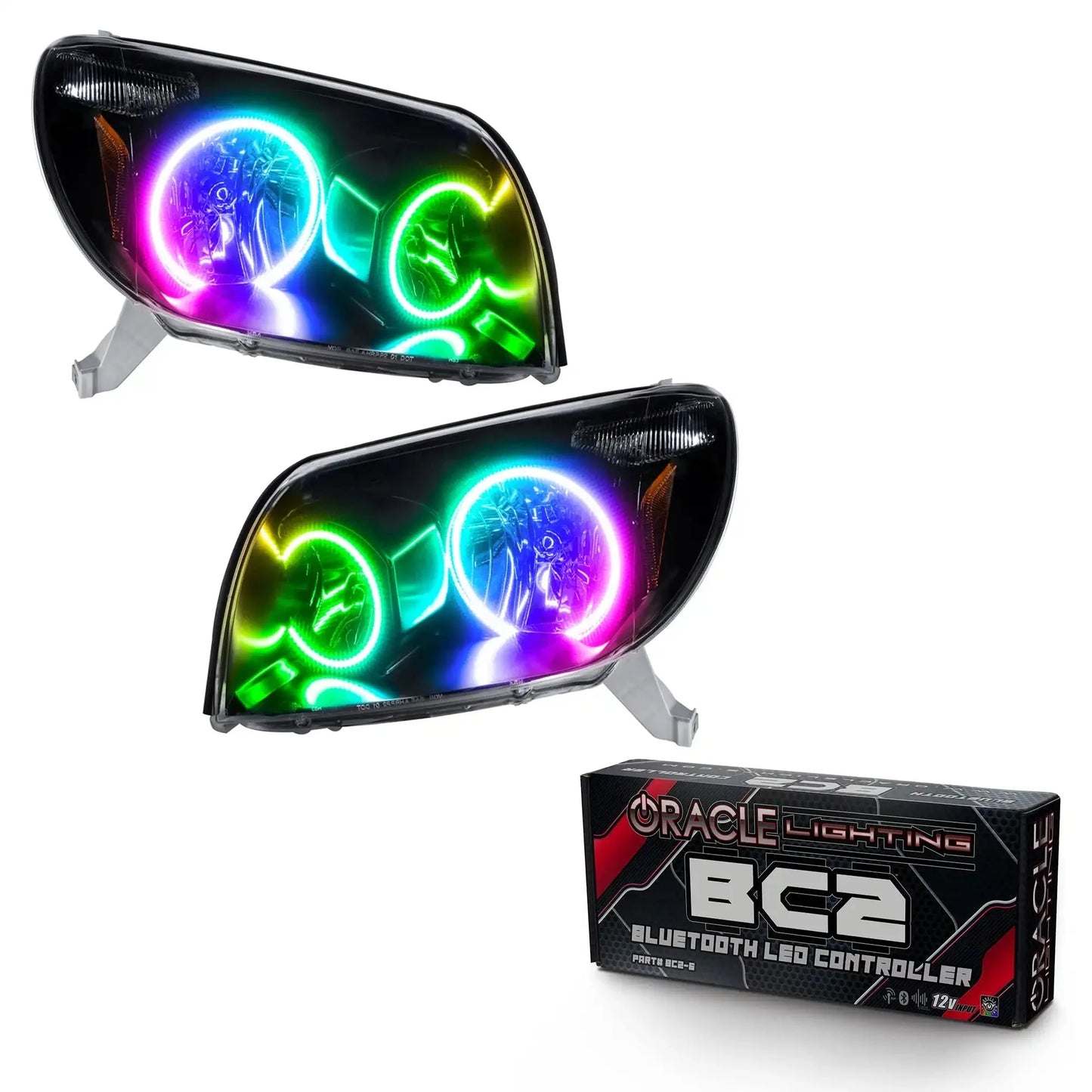 ORACLE Lighting 2003-2005 Toyota 4-Runner Pre-Assembled Halo Headlights - Black Housing - Non HID by ORACLE Lighting