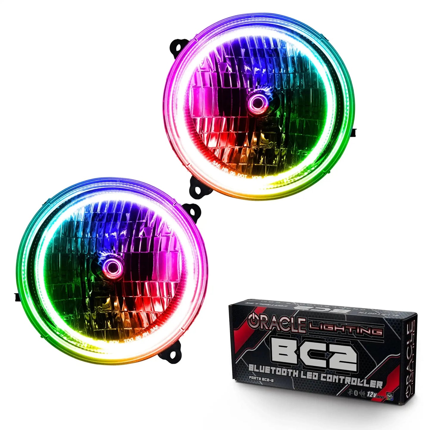 ORACLE Lighting 2002-2004 Jeep Liberty Pre-Assembled Halo Headlights by ORACLE Lighting