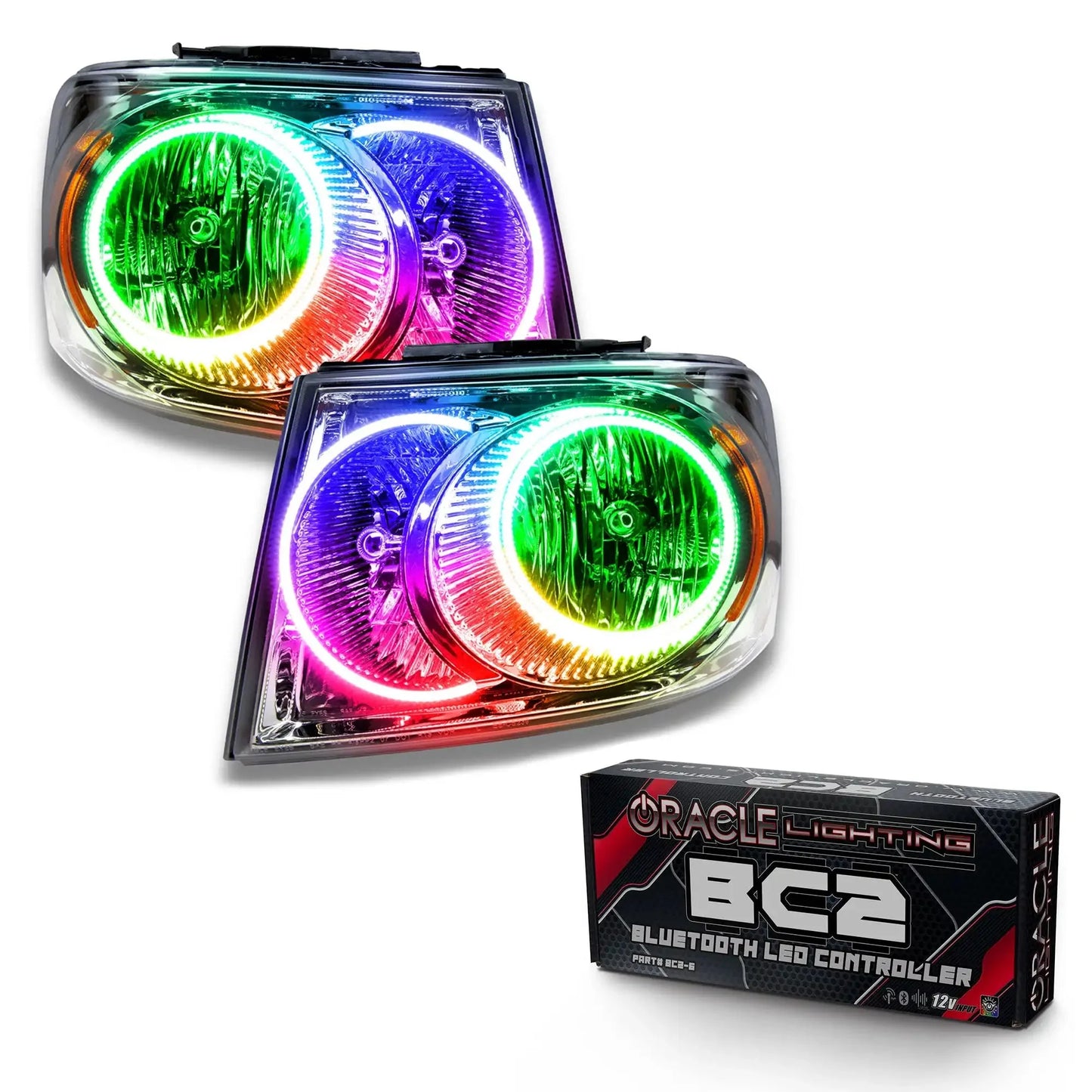 ORACLE Lighting 2007-2009 Dodge Durango Pre-Assembled Halo Headlights - Chrome Housing by ORACLE Lighting