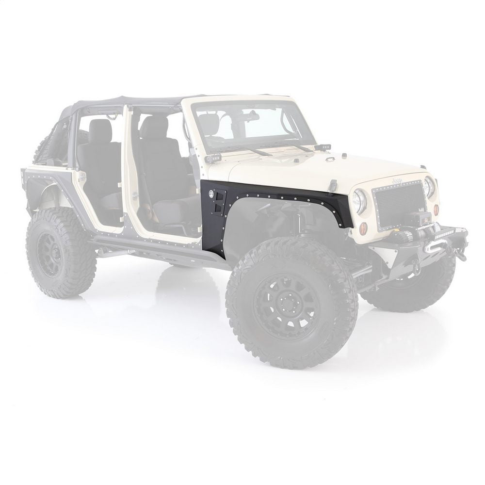 XRC Front Armor Fenders - Textured Black (07-18 JK/JKU) by Smittybilt