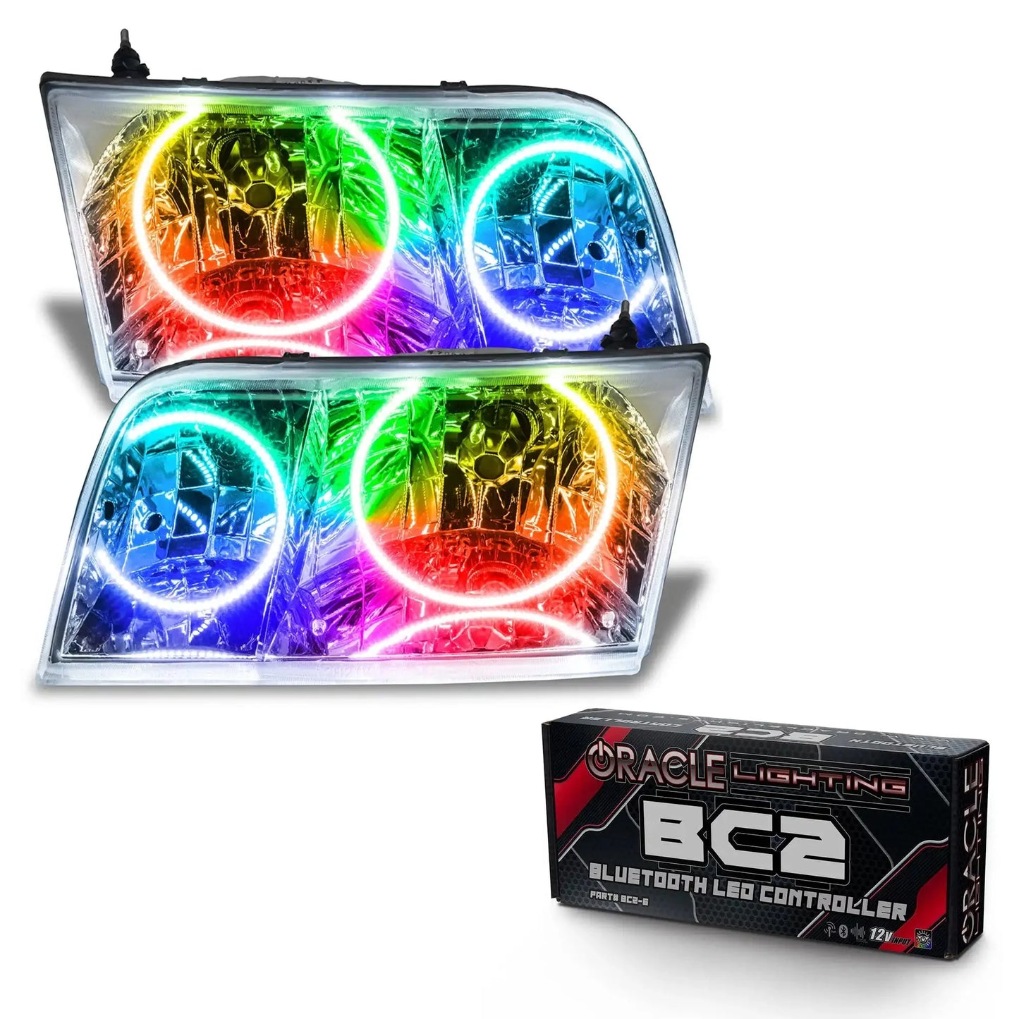 ORACLE Lighting 1998-2011 Ford Crown Victoria Pre-assembled Halo Headlights - Halogen - Chrome Housing by ORACLE Lighting