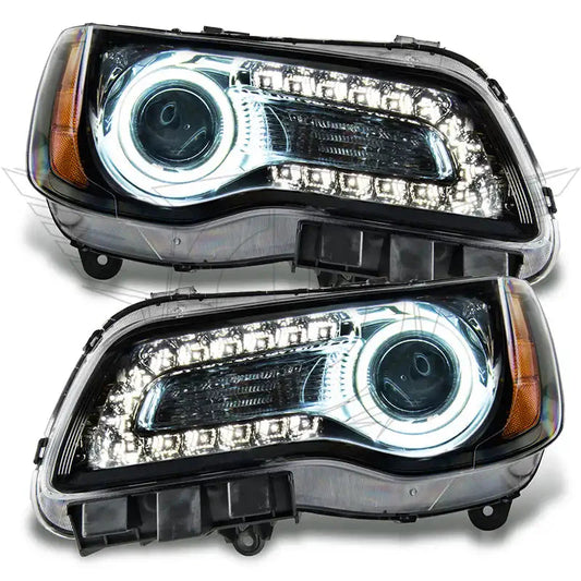 2011-2014 Chrysler 300C NON HID Pre-Assembled Headlights - Black Housing by ORACLE Lighting