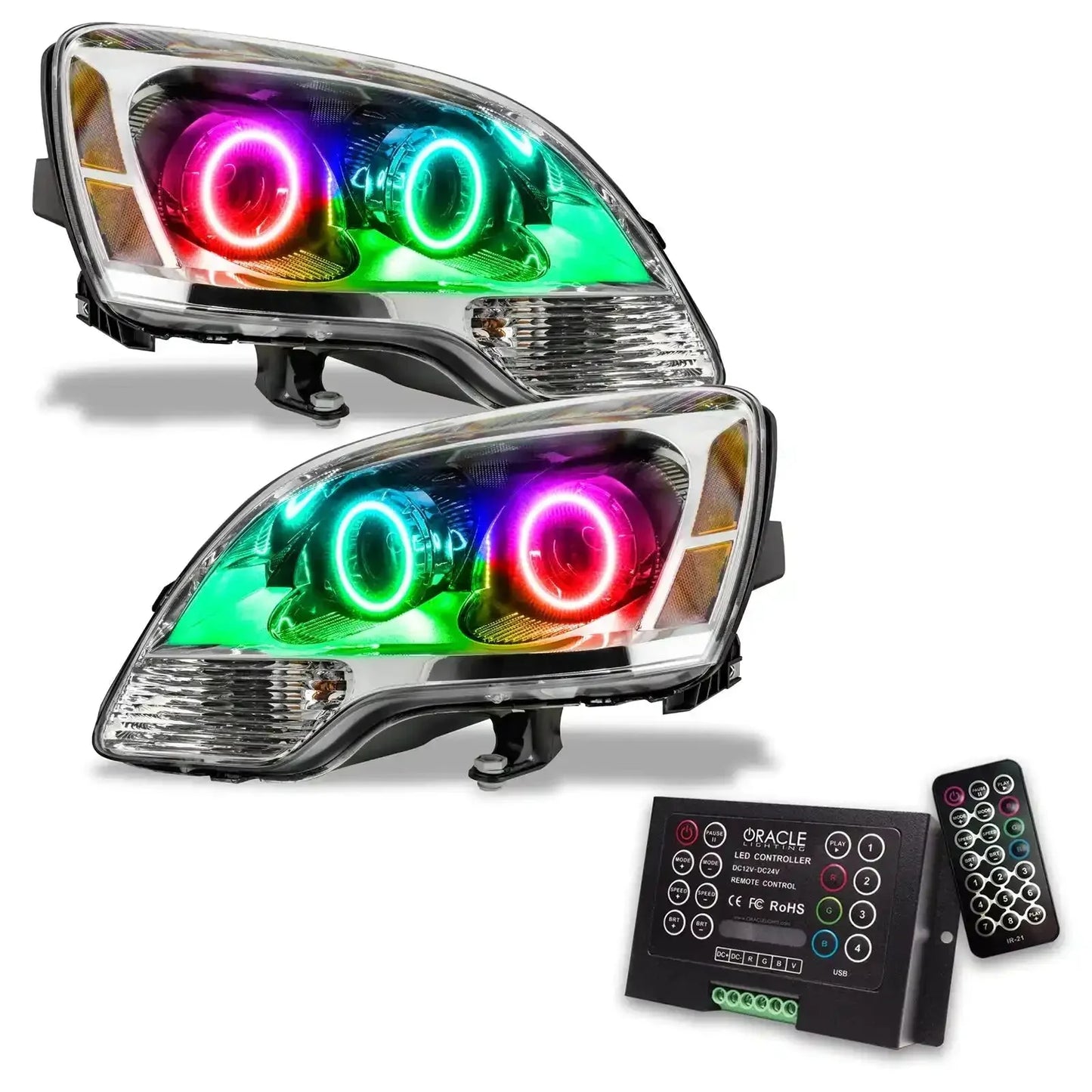 ORACLE Lighting 2008-2012 GMC Acadia Pre-Assembled Halo Headlights - 2nd Design - Halogen by ORACLE Lighting