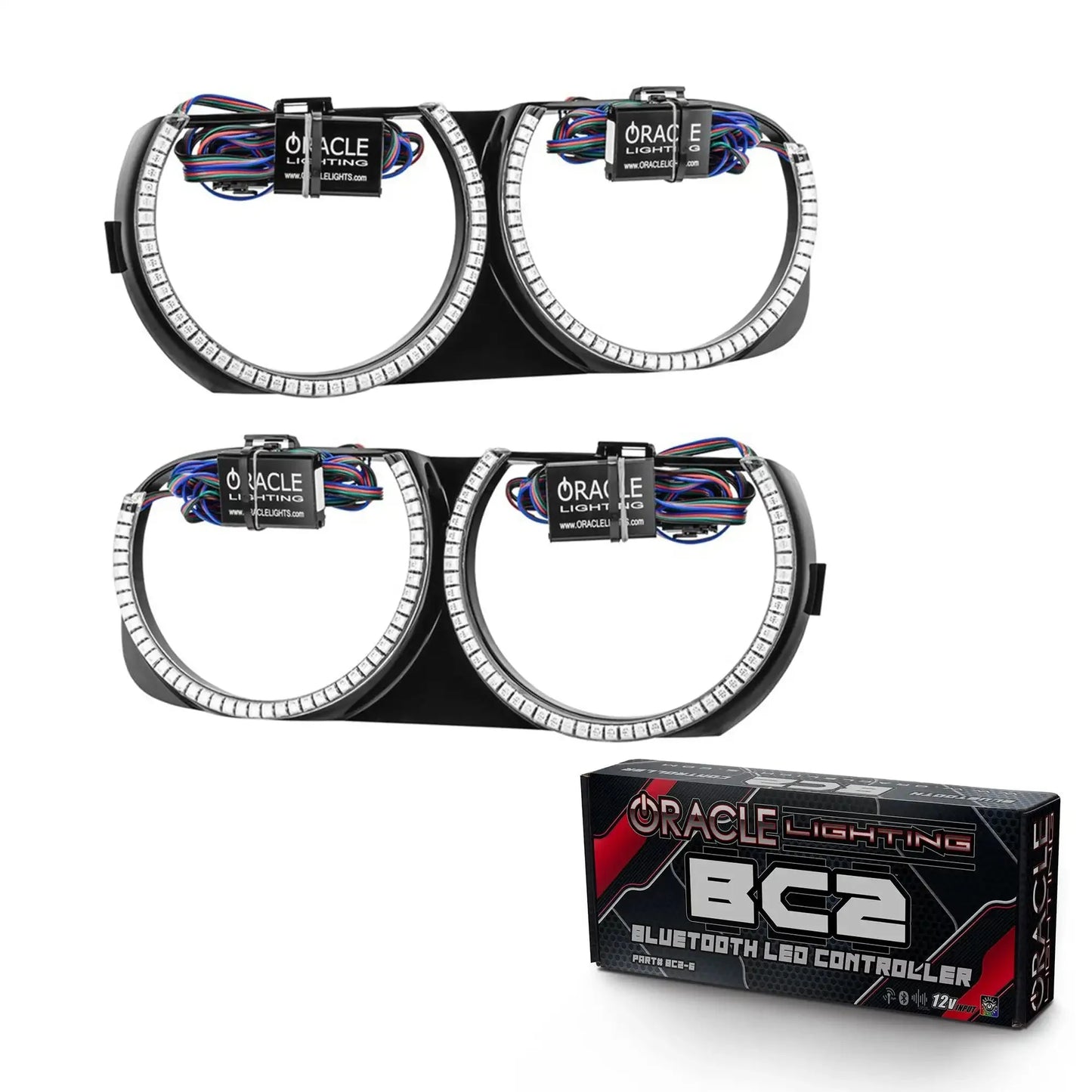 ORACLE Lighting 2015-2023 Dodge Challenger Pre-Installed Halo Headlight Bezels by ORACLE Lighting
