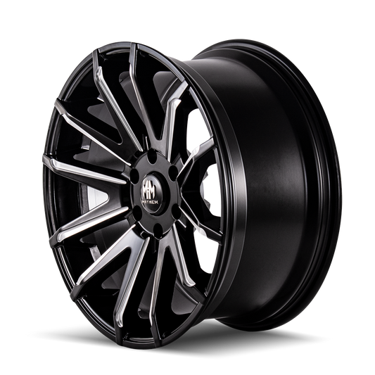 MAYHEM CROSSFIRE 8109 GLOSS BLACK MILLED 20X9.5 6-135 25MM 87.1MM by Mayhem