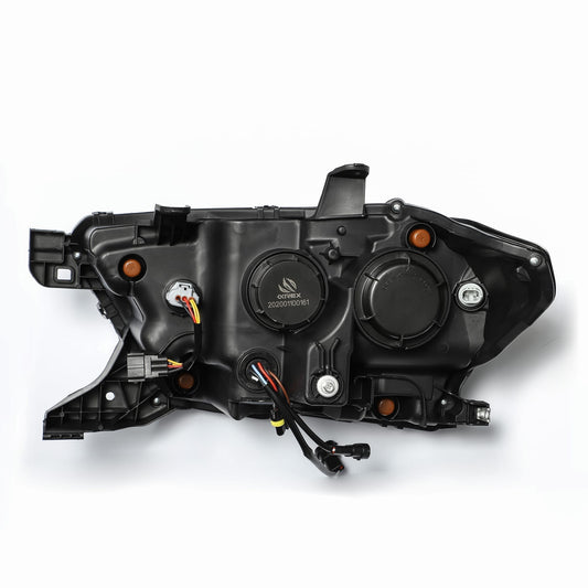 LED Projector Headlights Plank Style Design Midnight Black by AlphaRex