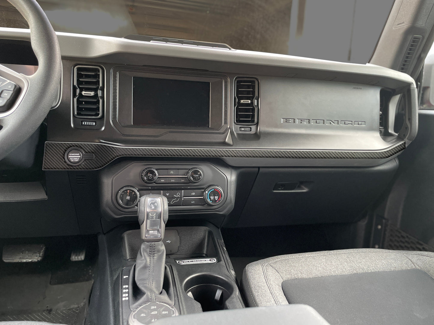 Center Dash Accent Overlays Fits 2021-2026 Ford Bronco by Tufskinz.com