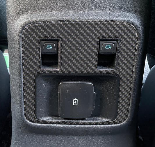 Rear Center Console Accent Overlays Fits 2021-2026 Ford Bronco by Tufskinz.com