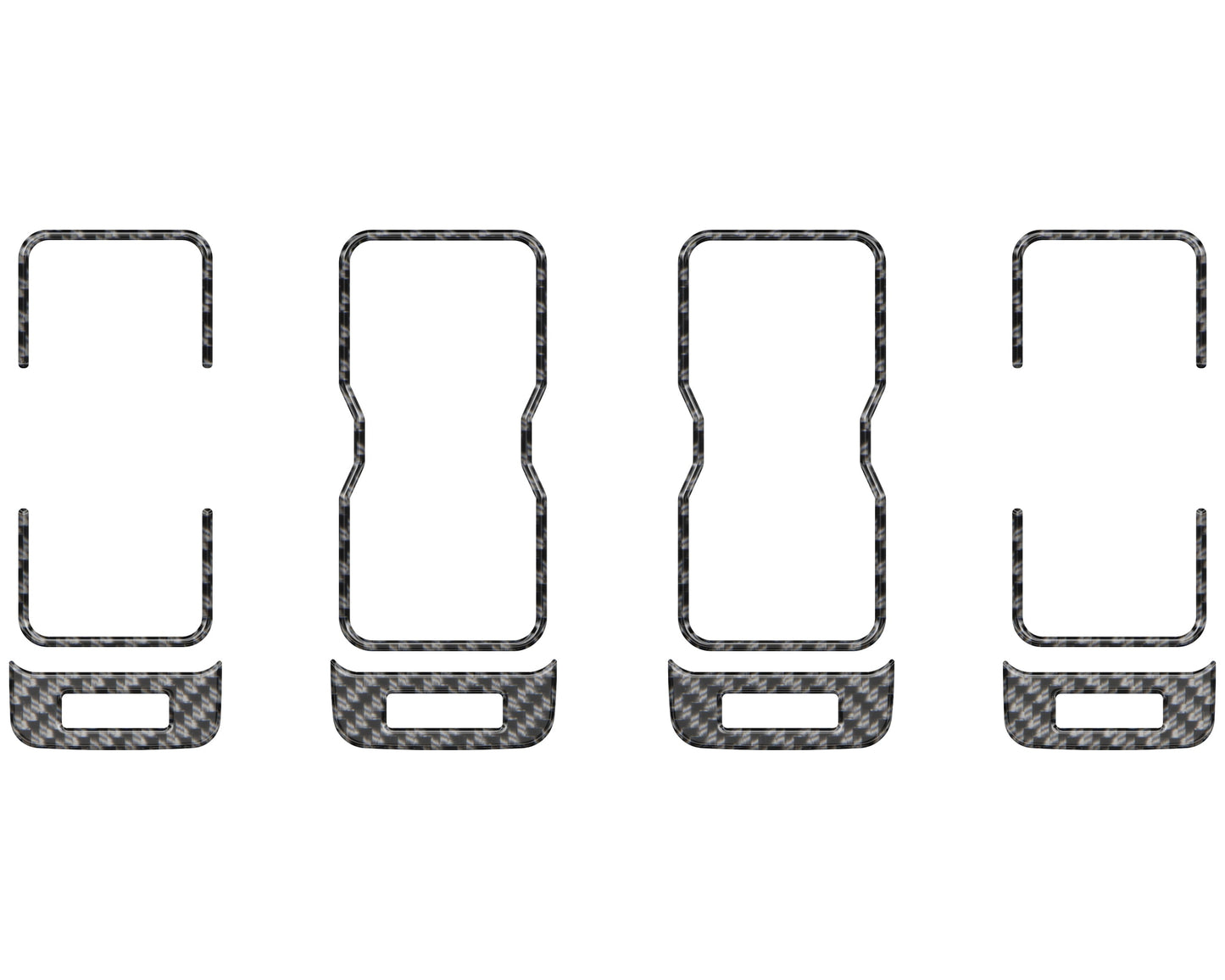 A.C. Vent Accent Trim Fits 2021-2026 Ford Bronco by Tufskinz.com