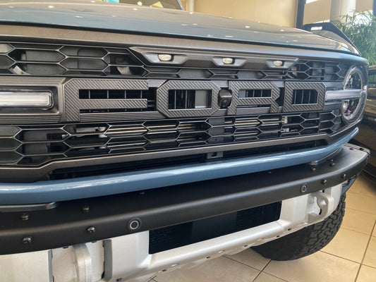 Raptor Front Grille Letter Overlays Fits 2022-2026 Ford Bronco by Tufskinz.com