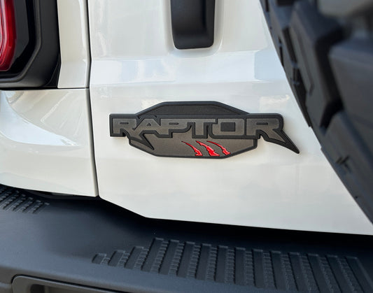 Raptor Emblem Claw Mark Inserts Fits 2022-2026 Ford Bronco Raptor by Tufskinz.com