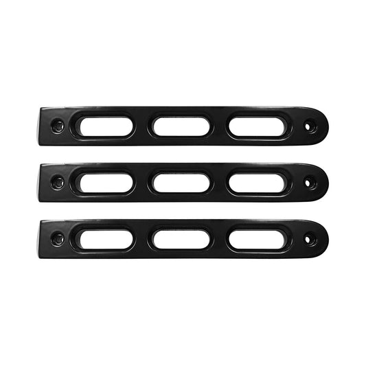 07-18 Jeep JK 2-Door Black Slot Style Door Handle Insert; 3-Pieces by DV8 Offroad
