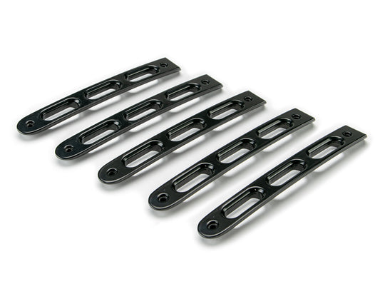 07-18 Jeep JK 4-Door Black Slot Style Door Handle Insert; 5-Pieces by DV8 Offroad