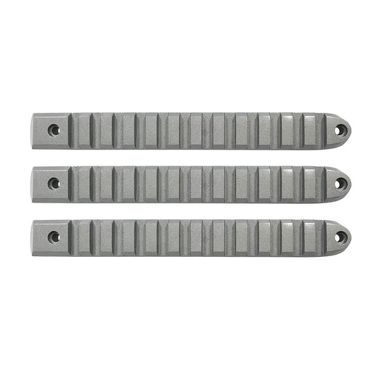 07-18 Jeep JK 2-Door Silver Rail Door Handle Insert; 3-Pieces by DV8 Offroad