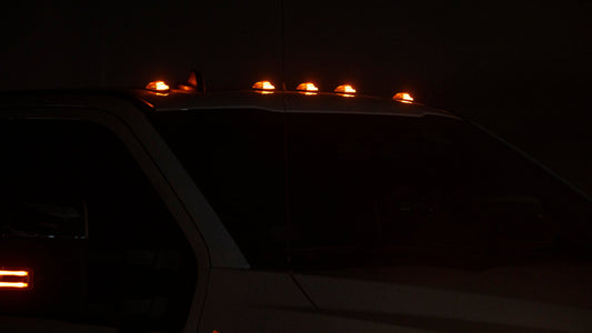 OLM Cab Light Replacement Set (Smoke Lens/Amber Light) - 2017-2022 Ford Super Duty F250/F350 by OLM