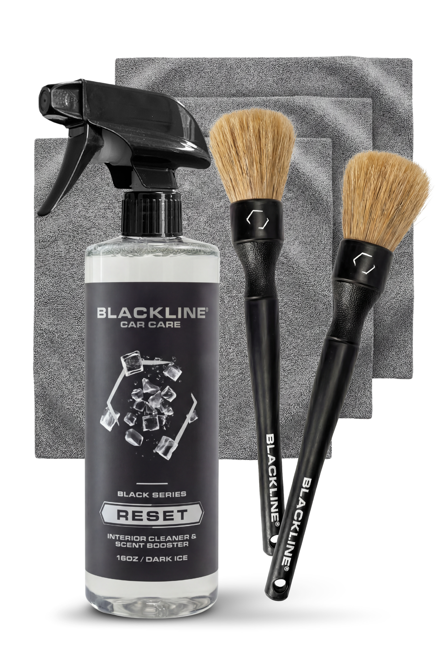 BLACKLINE® BOAR'S HAIR BRUSH SET by Blackline Car Care
