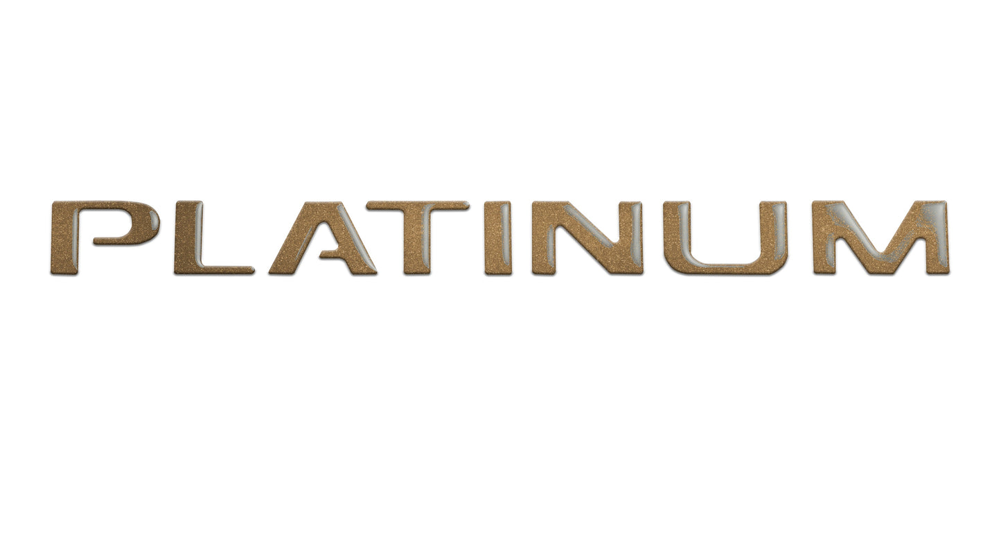 Tailgate Letter Inserts Fits 2015-2017 Ford F-150 Platinum by Tufskinz.com