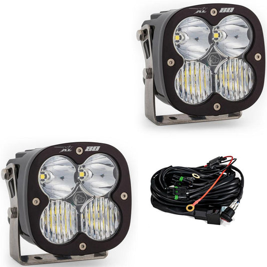 XL80 LED Light Pod Pair (Driving/Combo; Clear) by Baja Designs