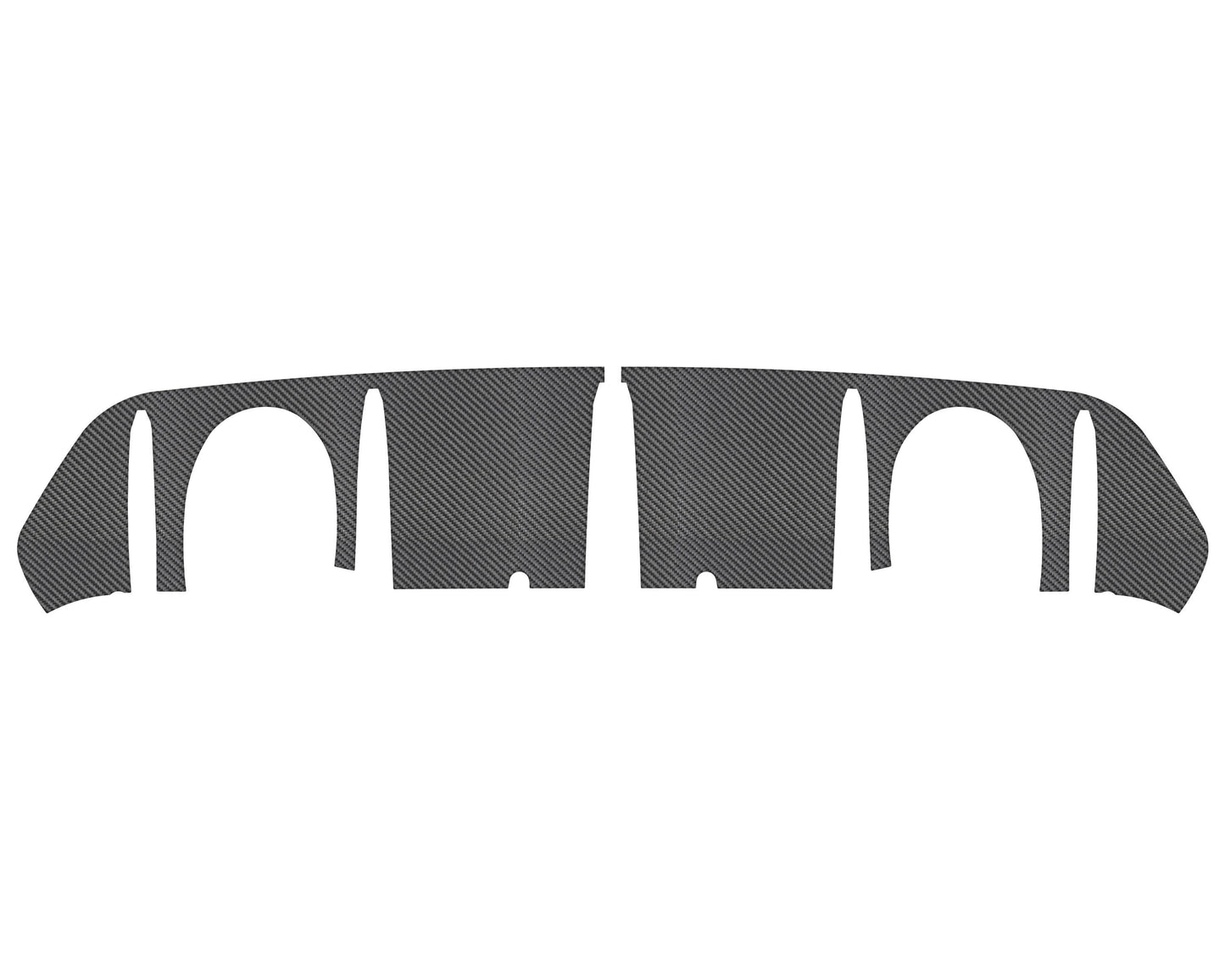 Rear Diffuser Accent Fits 2016-2018 Ford Focus RS by Tufskinz.com