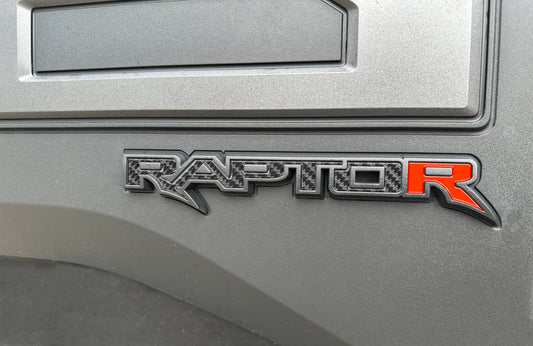 Raptor Tailgate Emblem Inserts Fits 2017-2026 Ford F-150 Raptor by Tufskinz.com