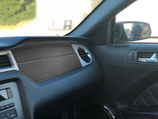 Passenger Side Dash Trim Fits 2010-2014 Ford Mustang by Tufskinz.com