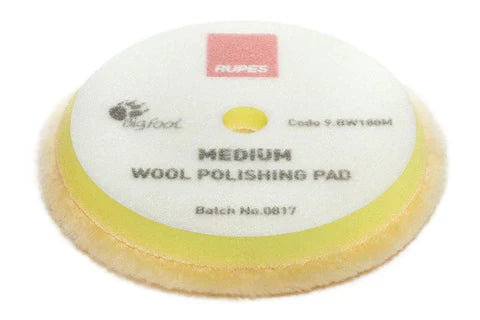 RUPES D-A Medium Wool Polishing Pad 9.NW160M - 6" Yellow by Pal Automotive