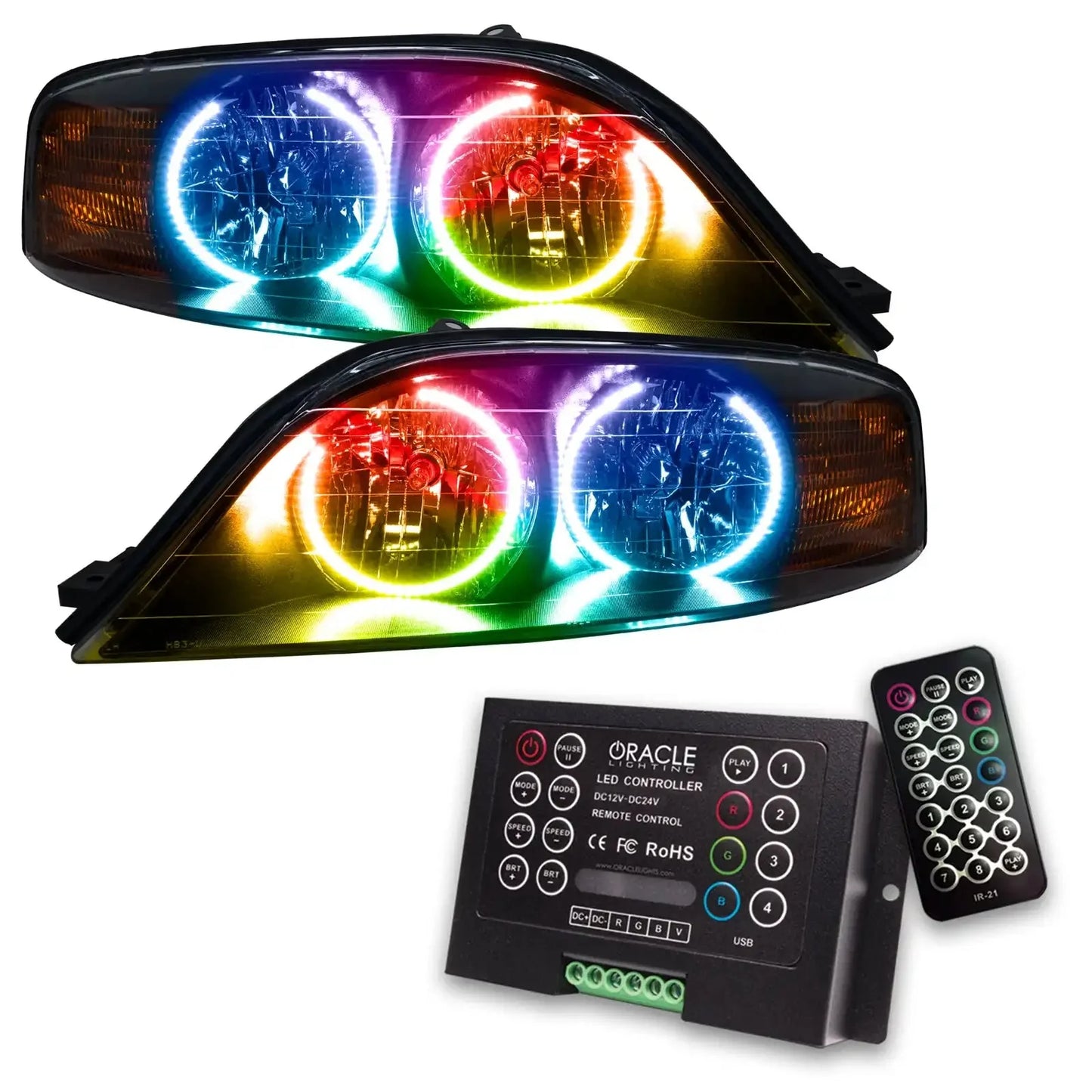 ORACLE Lighting 2000-2002 Lincoln LS Pre-Assembled Halo Headlights by ORACLE Lighting