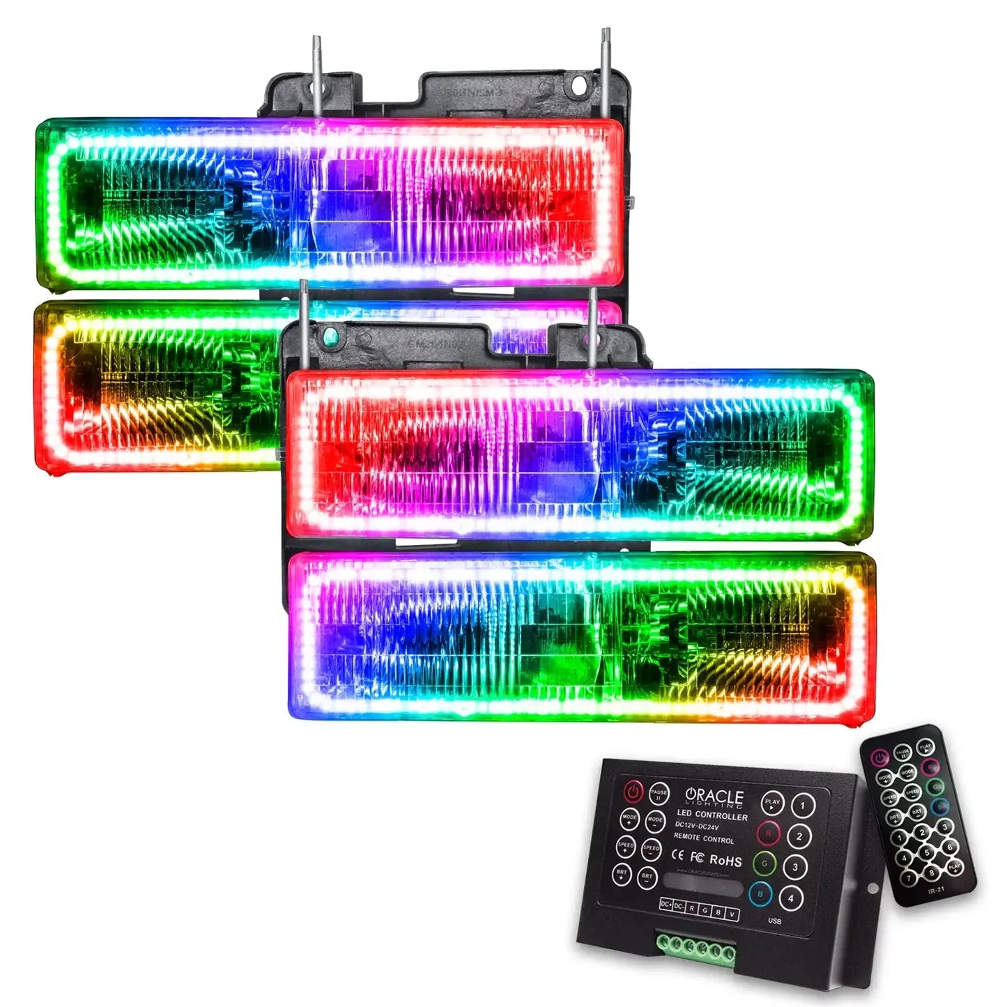 ORACLE Lighting 1988-2002 Chevrolet C10 Pre-Assembled Halo Headlights by ORACLE Lighting
