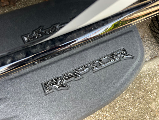 Raptor Running Board Emblem Overlays Fits 2024-2026 Ford Ranger Raptor by Tufskinz.com