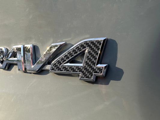 Rear Emblem "4" Letter Inserts Fits 2019-2025 Toyota Rav4 by Tufskinz.com