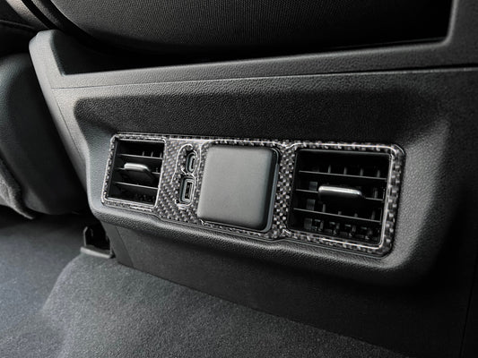 Rear Center Console Accent Trim Fits 2022-2026 Chevrolet Silverado by Tufskinz.com