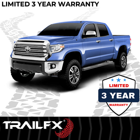 4 Inch Oval Straight Powder Coated Black Mild Steel Rocker Panel Mount by TrailFX