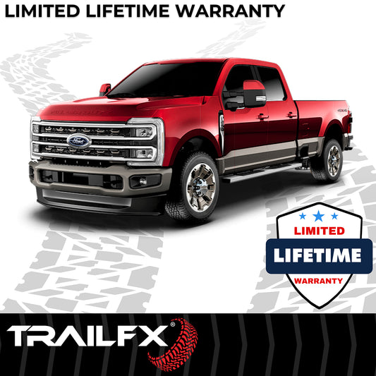 4 Inch Trapezoid Straight Pol Stainless Steel Plastic End Caps by TrailFX