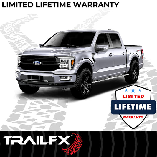 4 Inch Trapezoid Straight Pol Stainless Steel Plastic End Caps by TrailFX