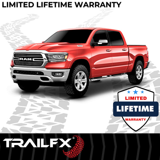 4 Inch Trapezoid Straight Pol Stainless Steel Plastic End Caps by TrailFX