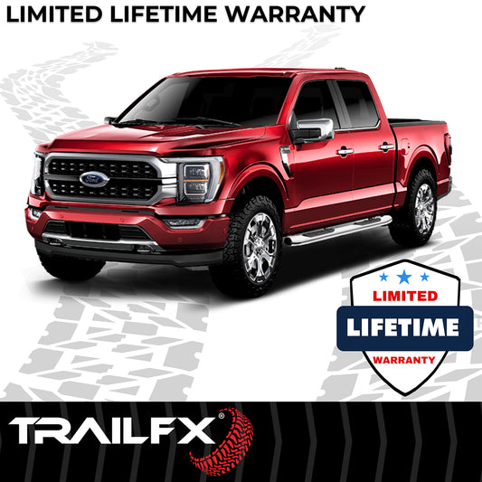 5 Inch Oval Bent Pol Stainless Steel Rocker Panel Mount by TrailFX
